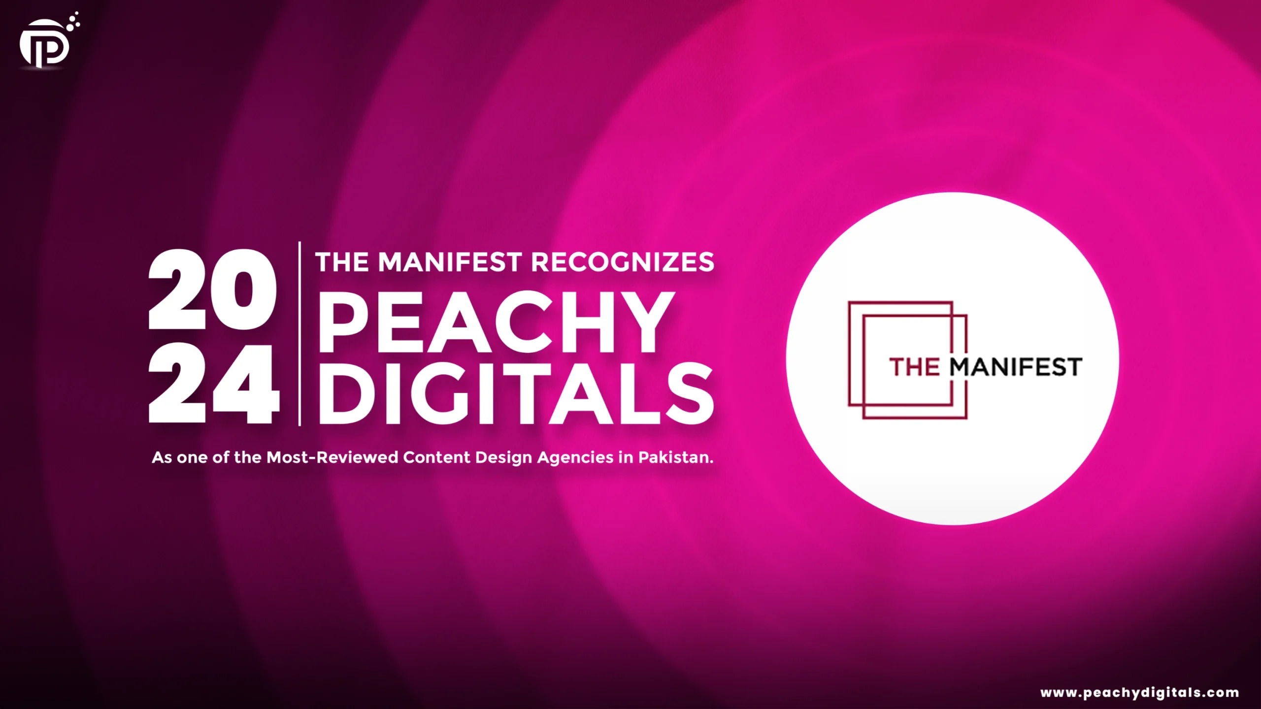 The Manifest Recognizes Peachy Digitals as one of the Most-Reviewed Content Design Agencies in Pakistan